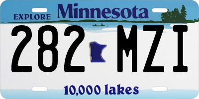 MN license plate 282MZI