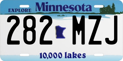 MN license plate 282MZJ