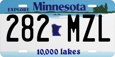MN license plate 282MZL