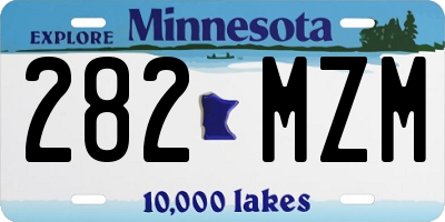 MN license plate 282MZM