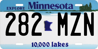 MN license plate 282MZN