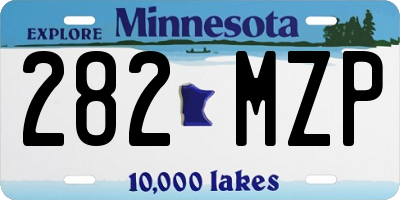 MN license plate 282MZP