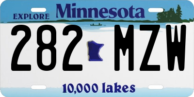 MN license plate 282MZW