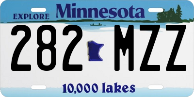 MN license plate 282MZZ