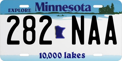MN license plate 282NAA