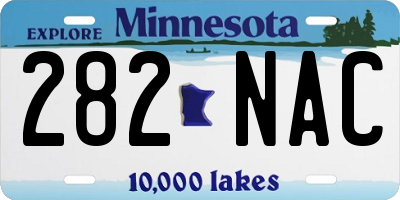 MN license plate 282NAC