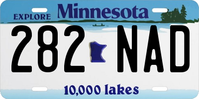 MN license plate 282NAD