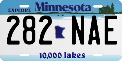 MN license plate 282NAE