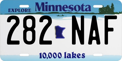 MN license plate 282NAF