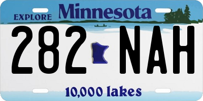 MN license plate 282NAH