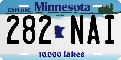 MN license plate 282NAI