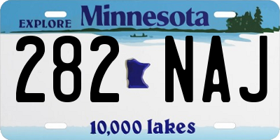 MN license plate 282NAJ