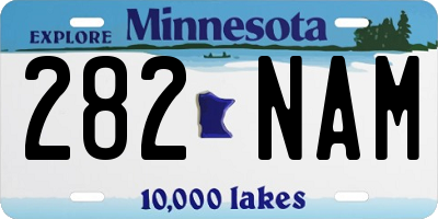 MN license plate 282NAM
