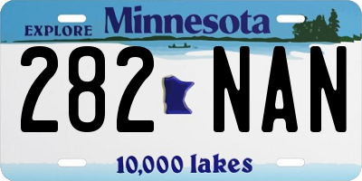 MN license plate 282NAN