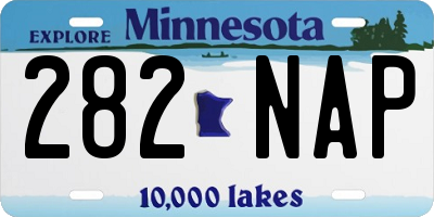 MN license plate 282NAP