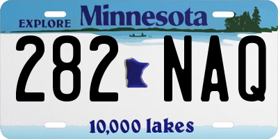 MN license plate 282NAQ