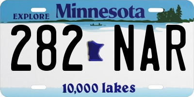 MN license plate 282NAR