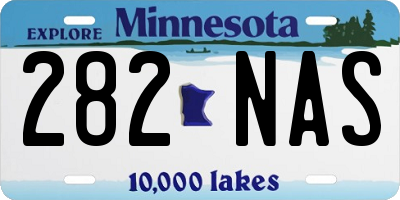 MN license plate 282NAS