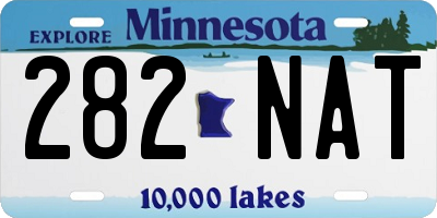 MN license plate 282NAT