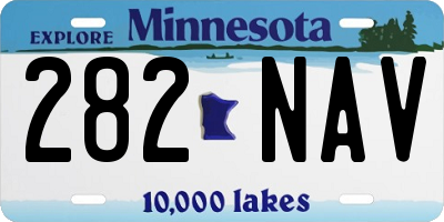 MN license plate 282NAV