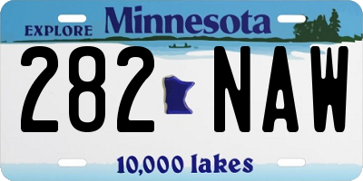 MN license plate 282NAW