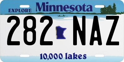 MN license plate 282NAZ
