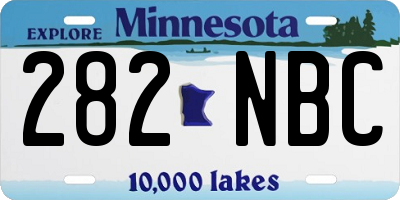 MN license plate 282NBC