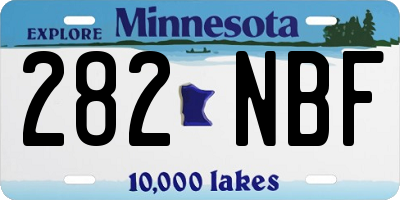MN license plate 282NBF