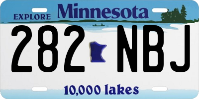 MN license plate 282NBJ