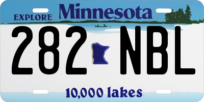 MN license plate 282NBL