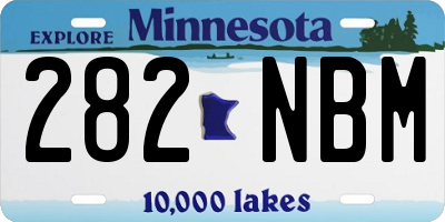 MN license plate 282NBM