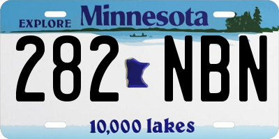 MN license plate 282NBN