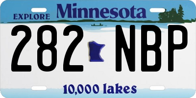 MN license plate 282NBP
