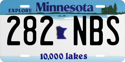 MN license plate 282NBS