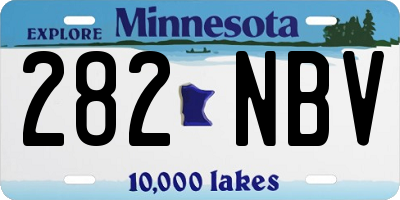 MN license plate 282NBV