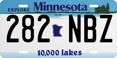 MN license plate 282NBZ