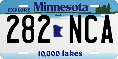 MN license plate 282NCA