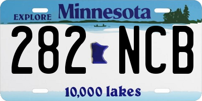 MN license plate 282NCB