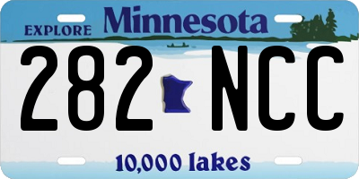 MN license plate 282NCC