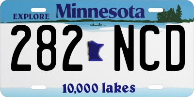 MN license plate 282NCD