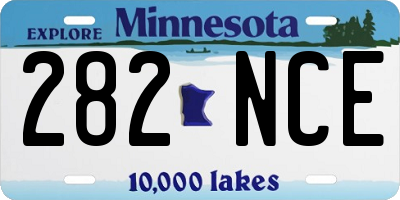 MN license plate 282NCE