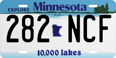 MN license plate 282NCF