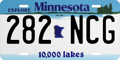 MN license plate 282NCG