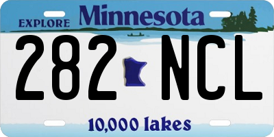 MN license plate 282NCL