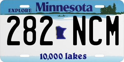MN license plate 282NCM