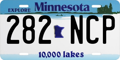 MN license plate 282NCP