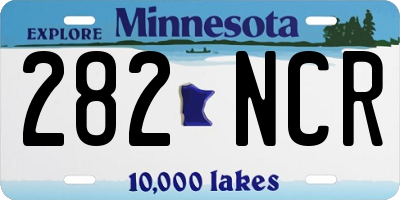 MN license plate 282NCR