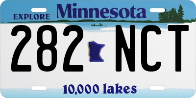 MN license plate 282NCT