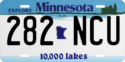 MN license plate 282NCU