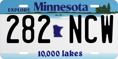 MN license plate 282NCW